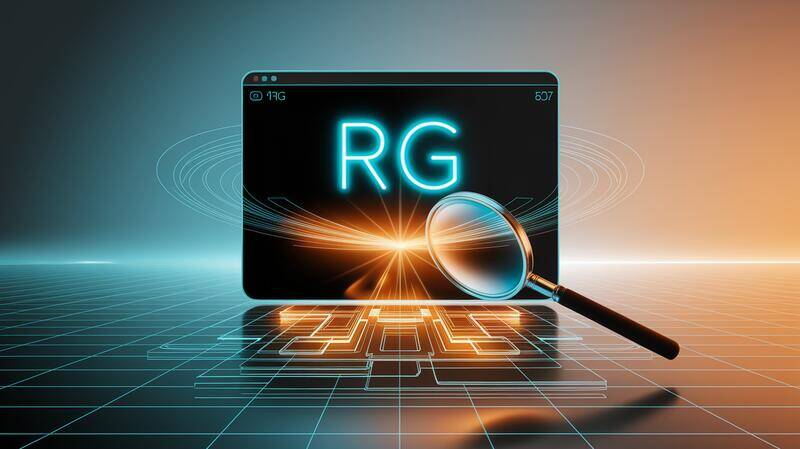 rg en action, avec des résultats de recherche colorés et rapides.