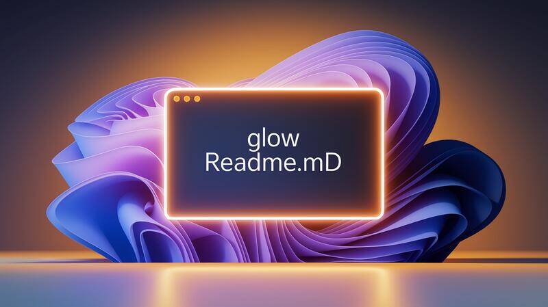 la commande glow README.md pour lire un fichier Markdown avec élégance